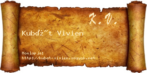 Kubát Vivien névjegykártya