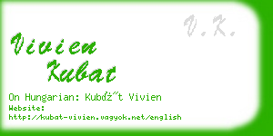 vivien kubat business card